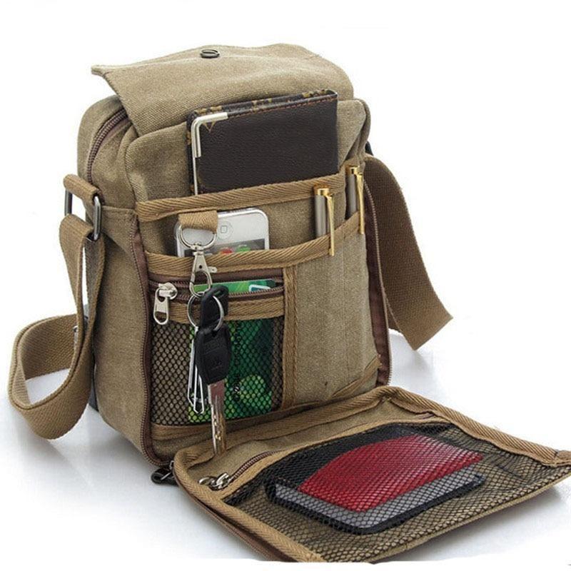 Men s Canvas Messenger Travel Shoulder Bag DealBest