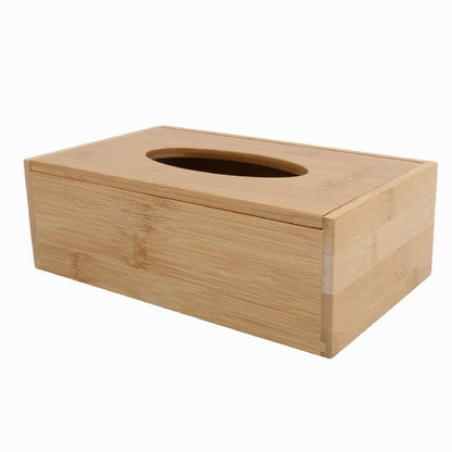 Bamboo Tissue Box Holder Dispenser