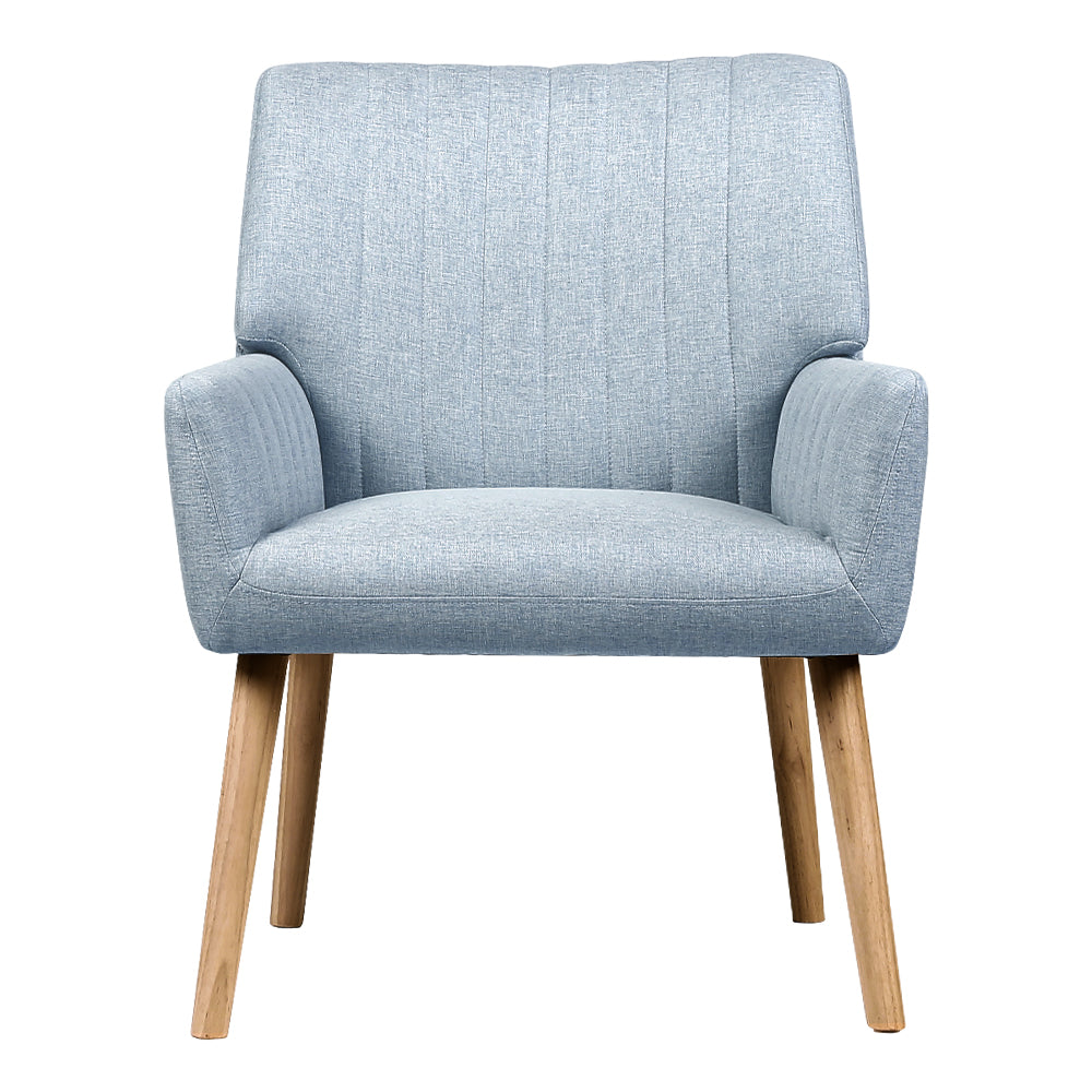 Accent Fabric Armchair Lounge Chair - Blue