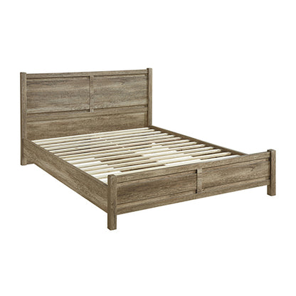 Queen Size Bed Frame Natural Wood - Oak Colour