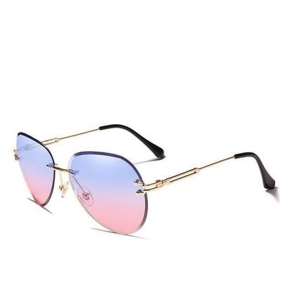 Rimless Pilot Gradient Lens UV400 Women's Sunglasses Australia Dealbest