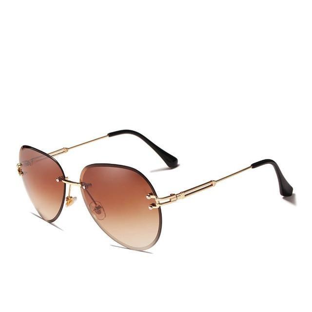 Rimless Pilot Gradient Lens UV400 Women's Sunglasses Australia Dealbest