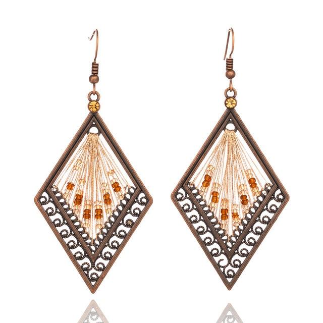 Retro Geometric Thread Drop Earrings Australia Dealbest