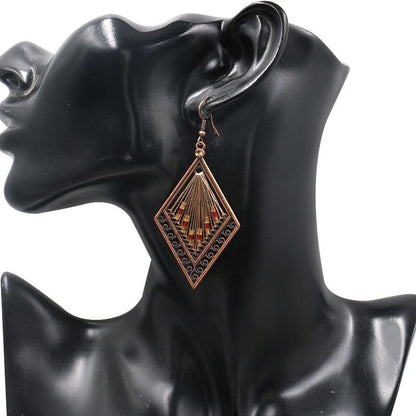 Retro Geometric Thread Drop Earrings Australia Dealbest