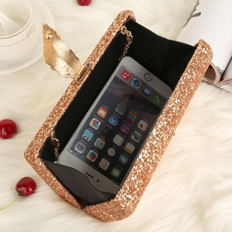 Bling Metal Leaf Hard Case Clutch Australia Dealbest